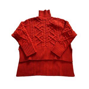 AKNVAS Rue Wool Cable Knit Sweater in Sienna